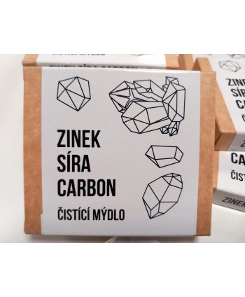 Zinek, Síra, Carbon - Čistící mýdlo 100g